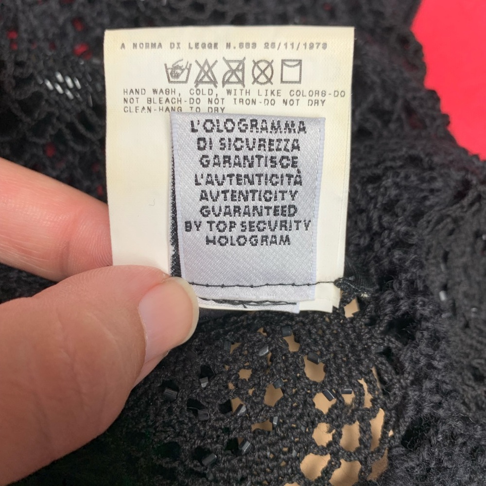 Dolce and Gabbana Size 40 black crochet beaded top - Picture 10 of 13